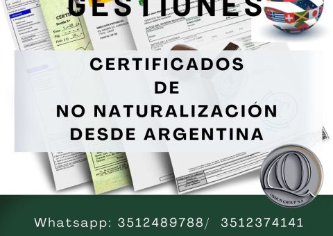 Certificados No Naturalización